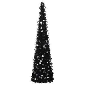 vidaXL Prigodno umjetno božićno drvce crno 180 cm PET