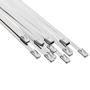 vidaXL Veza za kabel 12 kom. 4,6 x 400 mm Srebrna