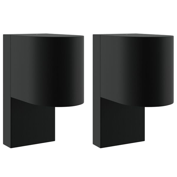 vidaXL Vanjske zidne svjetiljke 2 pcs Crna 12 x 7 x 15 cm