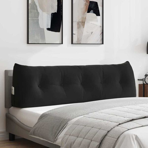 vidaXL Jastuk za leđa Crna 160 x 24 x 50 cm Bar&scaron;un