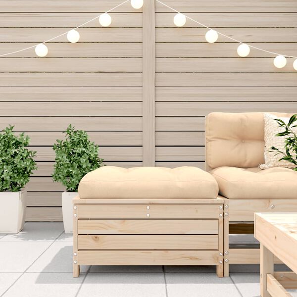 vidaXL Vrtni tabure 62 x 63,5 x 32 cm od masivne borovine