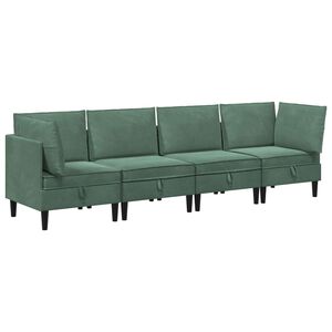 vidaXL Set namje&scaron;taja za dnevni boravak 4 pcs Morska zelena Bar&scaron;un