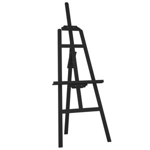 vidaXL &Scaron;tafelaj crni 53,5 x 95 x 127 cm od masivne borovine