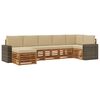vidaXL Set vanjskih sofa 7 kom. Prirodna i bež
