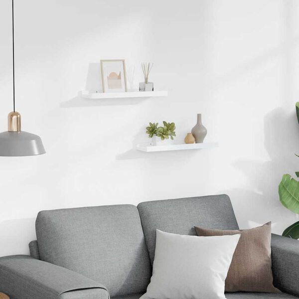 vidaXL Zidne police za fotografije 2 kom bijele 40 x 9 x 3 cm MDF