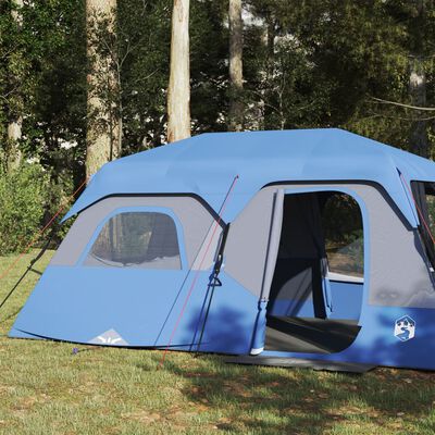 vidaXL Obiteljski šator za 9 osoba plavi vodootporni brzo otpuštanje