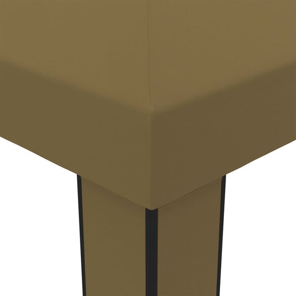 vidaXL Sjenica s dvostrukim krovom 3 x 6 m smeđe-siva 180 g/m²