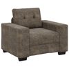 vidaXL Sofa 3 pcs Tamno siva Platnasta tkanina