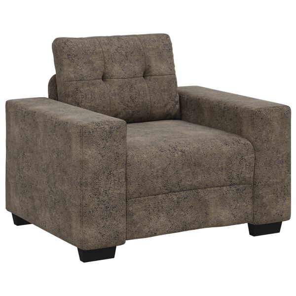 vidaXL Sofa 3 pcs Tamno siva Platnasta tkanina