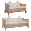 vidaXL 2-dijelni set sofa od prirodnog ratana s jastucima