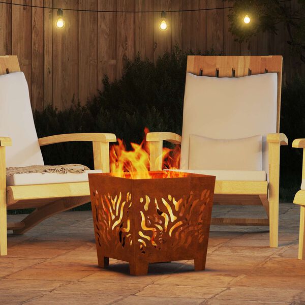 vidaXL Kamin Smeđa 40 x 40 x 40 cm Čelik