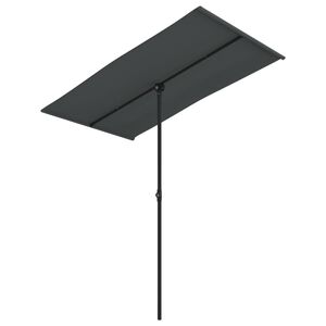 vidaXL Vrtni suncobran s aluminijskim stupom 180 x 110 cm antracit