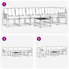 vidaXL Set vanjskih sofa s jastukom 7 pcs Prirodna i svijetlo siva