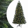 vidaXL Umjetno božićno drvce s nogom 120 cm 150 LED lampica