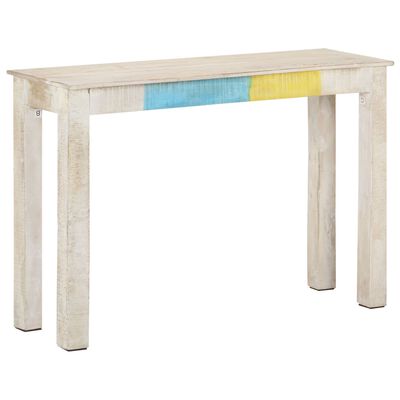 vidaXL Konzolni stol bijeli 115 x 35 x 77 cm od grubog drva manga