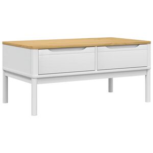 vidaXL Stolić za kavu FLORO bijeli 99 x 55,5 x 45 cm od borovine