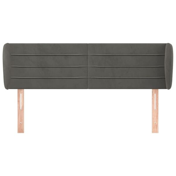 vidaXL Uzglavlje s u&scaron;ima tamnosivo 147x23x78/88 cm bar&scaron;unasto