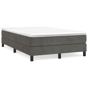vidaXL Box spring krevet s madracem tamnosivi 120 x 200 cm bar&scaron;unasti