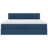 vidaXL Krevet s od storage s madracem Plava 200 x 200 cm Lažna koža