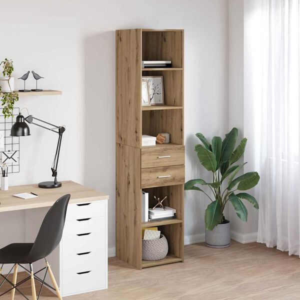 vidaXL Highboard Umjetnički hrast 40 x 42,5 x 185 cm Konstruirano drvo