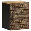 vidaXL Kupaonski viseći ormarić crni 38x33,5x48 cm Puno drvo Mango