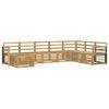 vidaXL Set vanjskih sofa 8 pcs Bijela 306 x 187,5 x 73 cm