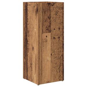 vidaXL Stalak za ki&scaron;obran s pohranom Staro drvo 25 x 24,5 x 64 cm
