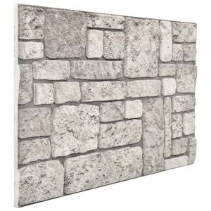 vidaXL Zidne panele 10 kom. 100 x 50 cm Siva EPS pjena