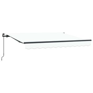 vidaXL Skrovita tenda Bijelo 250 x 200 cm tkanina