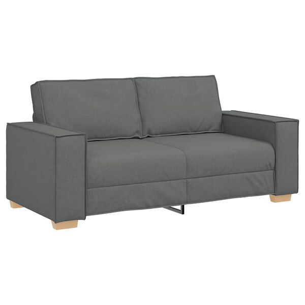 vidaXL Dvosjed Sofa Tamno siva 140 cm Tkanina