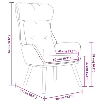 vidaXL Stolica za opuštanje od tkanine i PVC-a plava