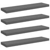 vidaXL Plutajuće zidne police 4 kom sjajne sive 90 x 23,5 x 3,8 cm MDF