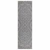 vidaXL Vanjski tepih ravnog tkanja 80 x 250 cm plavi s uzorkom