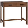 vidaXL Stol s ladicama Prirodna Čvrsto teak drvo 80 x 50 x 75 cm