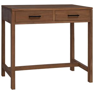 vidaXL Stol s ladicama Prirodna Čvrsto teak drvo 80 x 50 x 75 cm