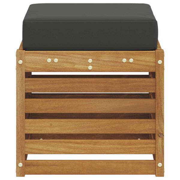 vidaXL Klupa 2 Komad Prirodna i antracit Čvrsto drvo akacije