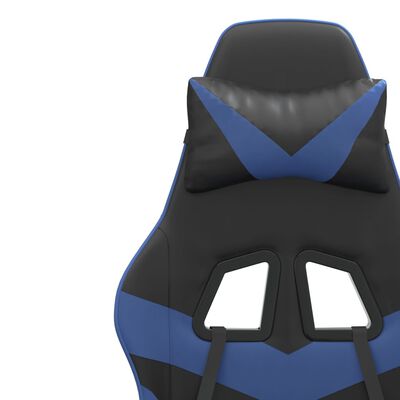 vidaXL Okretna igraća stolica crno-plava od umjetne kože