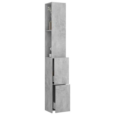 vidaXL Kupaonski ormarić boja betona 25x26,5x170 cm konstruirano drvo