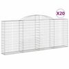 vidaXL Lučne gabionske ko&scaron;are 20kom 300x30x120/140cm pocinčano željezo