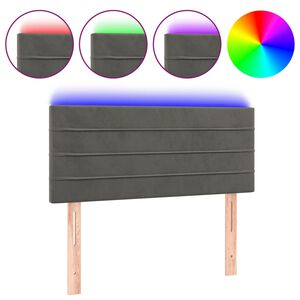 vidaXL LED uzglavlje tamnosivo 80 x 5 x 78/88 cm bar&scaron;unasto