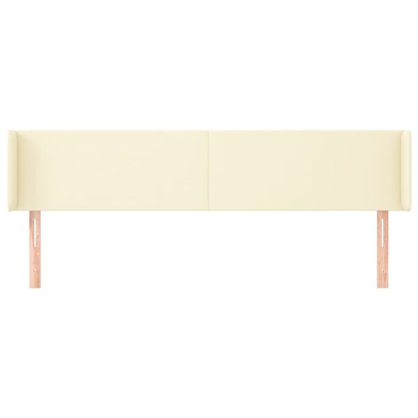 vidaXL Uzglavlje s u&scaron;ima krem 183x16x78/88 cm od od umjetne kože