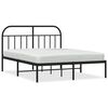 vidaXL Metalni okvir za krevet s uzglavljem crni 140x190 cm