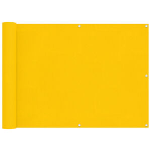 vidaXL Balcony ekran Žuta 75 x 200 cm PU prekriveni oksford alu