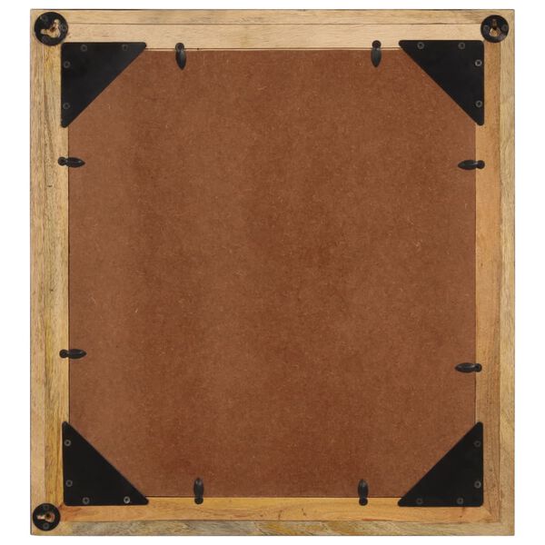 vidaXL Kupaonsko ogledalo 55x1x60 cm od stakla i masivnog drva manga