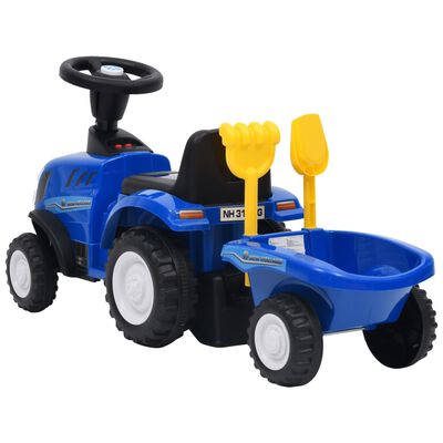 vidaXL Dječji traktor New Holland plavi