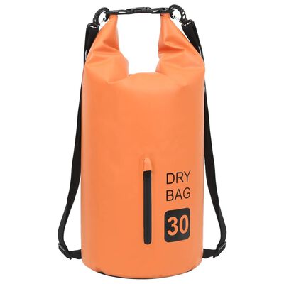 vidaXL Suha torba s patentnim zatvaračem narančasta 30 L PVC