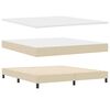 vidaXL Boxspring krevet s madracem Krema 180 x 200 cm tkanina