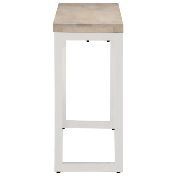 vidaXL Konzolni stol smeđi 110x35x76cm od masivno drvo manga i željezo