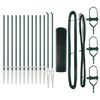 vidaXL Ograda s postovima Zelena 1 x 25 m Čelik i PVC