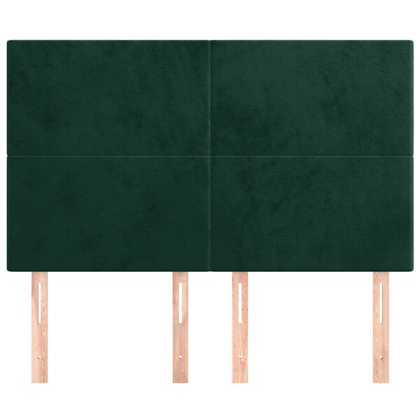 vidaXL Uzglavlje tamnozeleno 144x5x118/128 cm bar&scaron;unasto